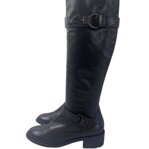 Cole Haan 5B Nike Air Tantivy dark chocolate riding boots W/ equestrian accents
